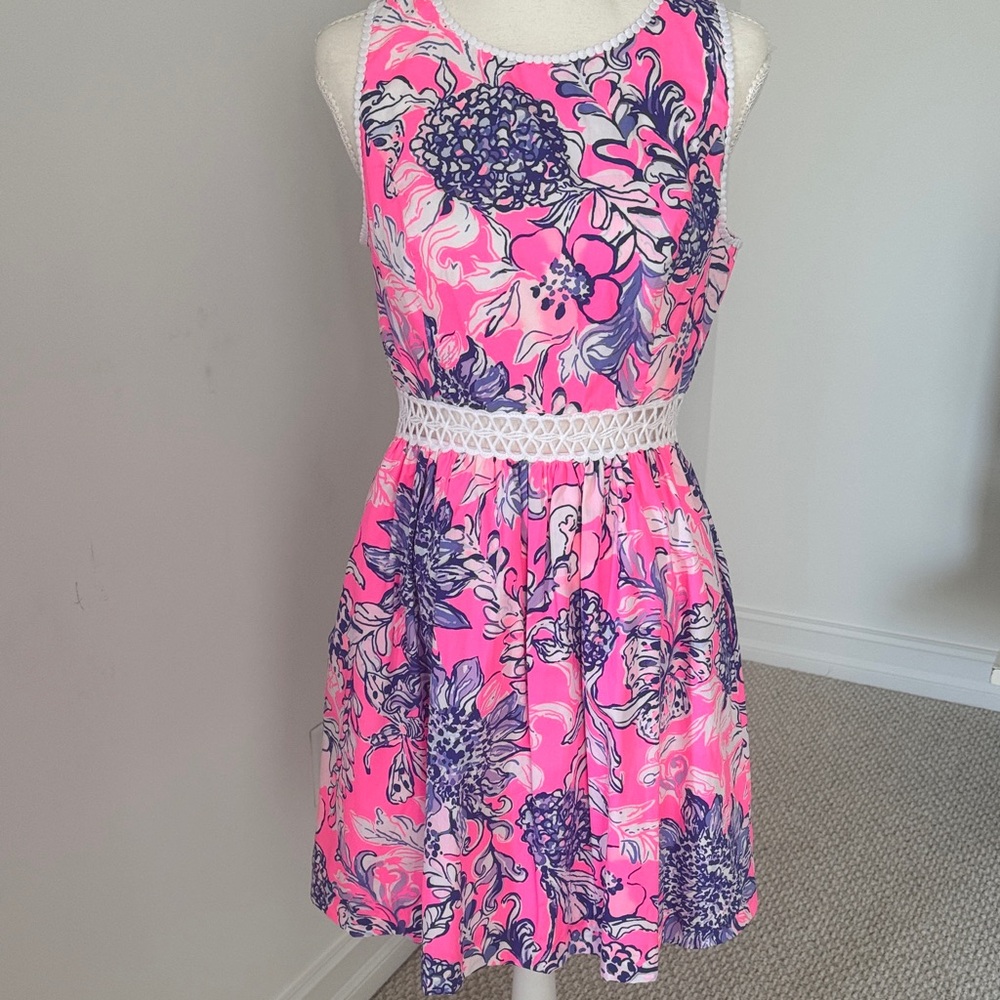 Floral Pink and Purple Women Dress